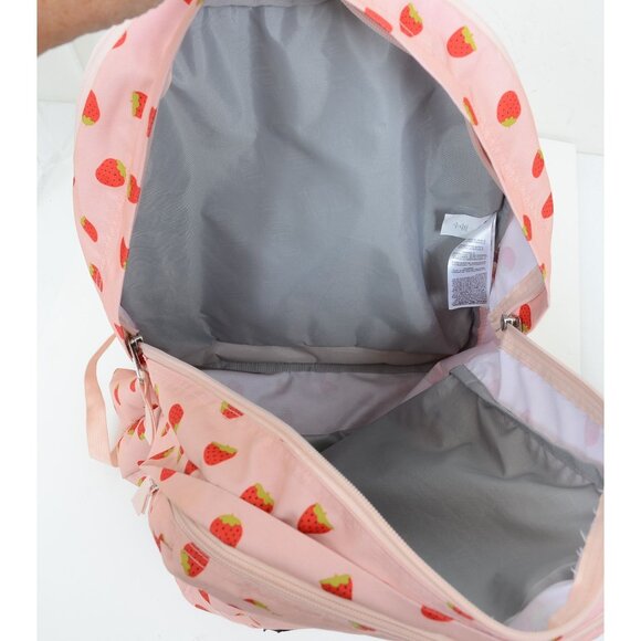 JanSport Strawberry Shower Big Student 17.5" Backpack School Bag Daypack - Picture 11 of 12